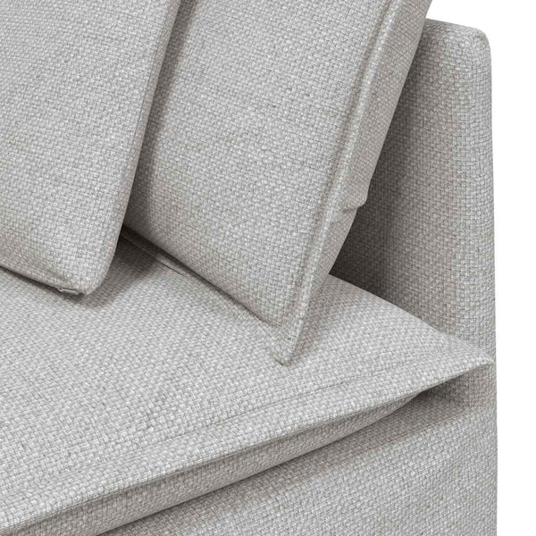 vidaXL Module d'angle de canapé modulaire avec coussins gris nuage 100 cm