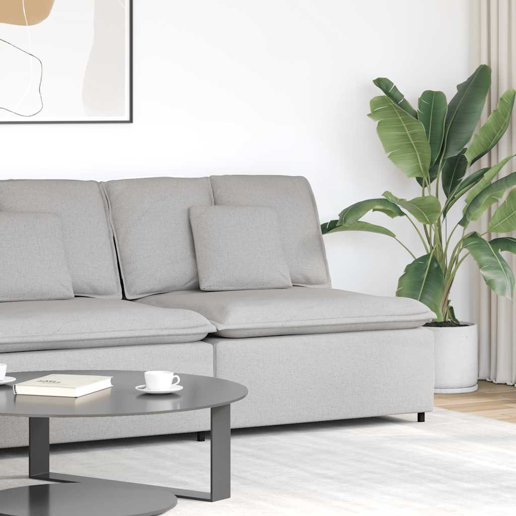 vidaXL Module d'angle de canapé modulaire avec coussins gris nuage 100 cm