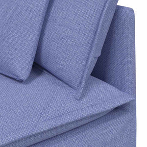 Eckmodul Jeansblau 100 cm mit Kissen