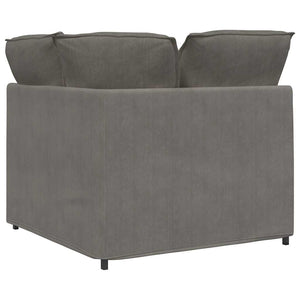 Eckmodul Sofa Hellgrau mit Kissen 100cm