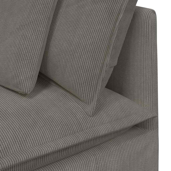 Eckmodul Sofa Hellgrau mit Kissen 100cm