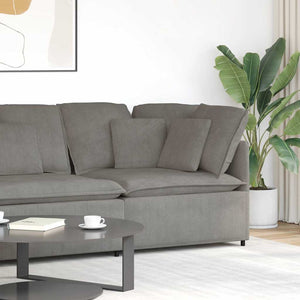 Eckmodul Sofa Hellgrau mit Kissen 100cm