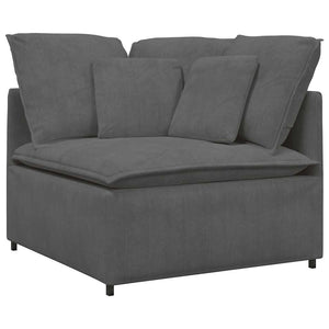 vidaXL Canapé d'angle modulaire avec coussins Gris foncé 100 cm