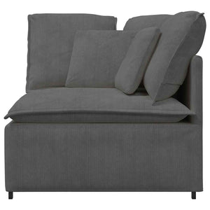 vidaXL Canapé d'angle modulaire avec coussins Gris foncé 100 cm