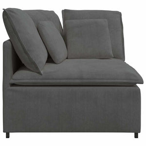vidaXL Canapé d'angle modulaire avec coussins Gris foncé 100 cm