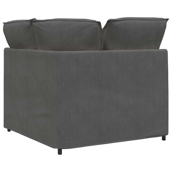 vidaXL Canapé d'angle modulaire avec coussins Gris foncé 100 cm