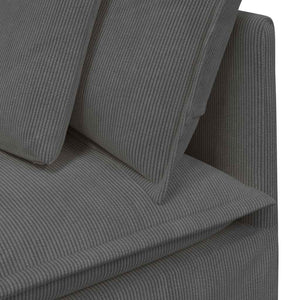 vidaXL Canapé d'angle modulaire avec coussins Gris foncé 100 cm