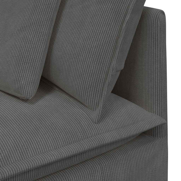vidaXL Canapé d'angle modulaire avec coussins Gris foncé 100 cm