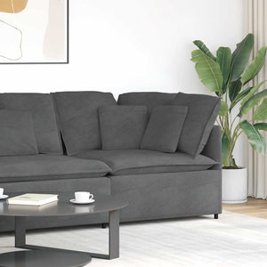 vidaXL Canapé d'angle modulaire avec coussins Gris foncé 100 cm