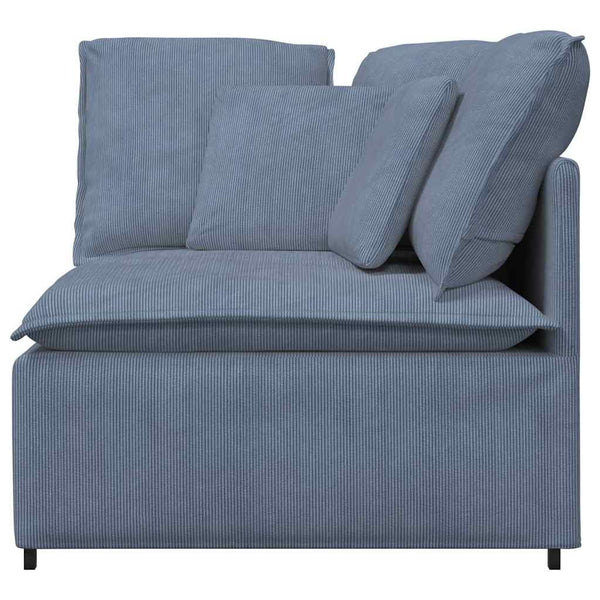 vidaXL Canapé modulable module d'angle avec coussin Bleu 100 cm