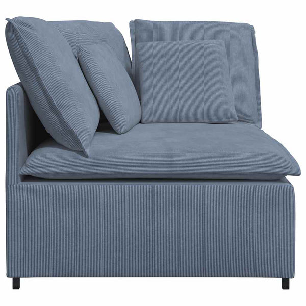 vidaXL Canapé modulable module d'angle avec coussin Bleu 100 cm