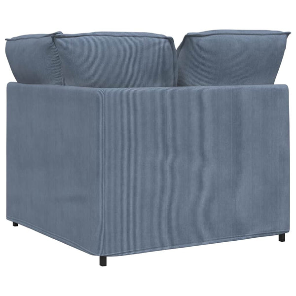 vidaXL Canapé modulable module d'angle avec coussin Bleu 100 cm