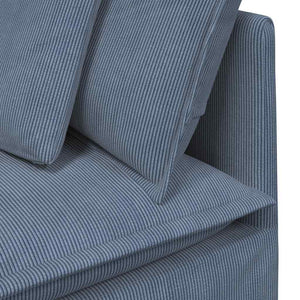 vidaXL Canapé modulable module d'angle avec coussin Bleu 100 cm