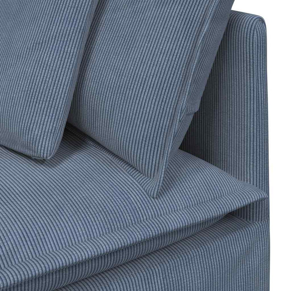 vidaXL Canapé modulable module d'angle avec coussin Bleu 100 cm