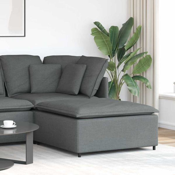 Modulares Sofa Fußhocker Modul Dunkelgrau