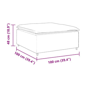 Modulares Sofa Fußhocker Dunkelgrau 100x100