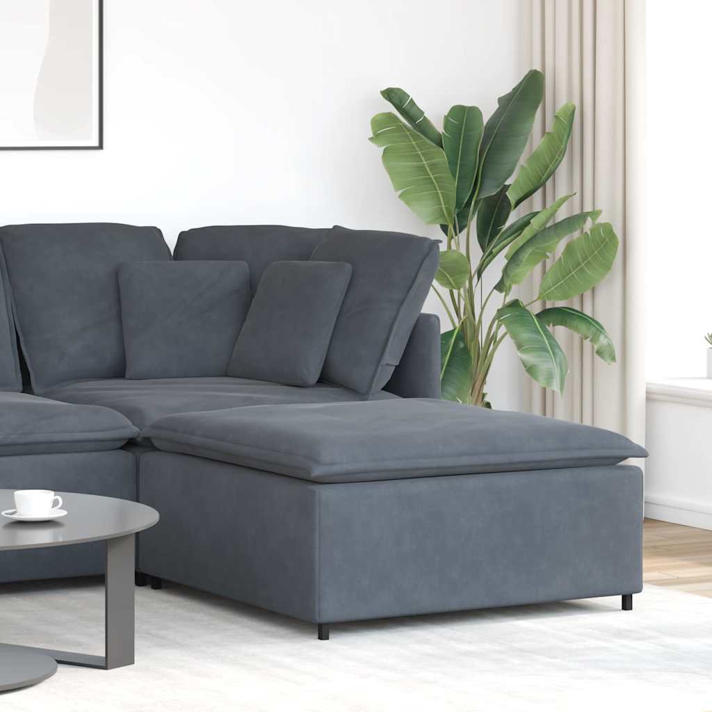Modulares Sofa Fußhocker Dunkelgrau 100x100