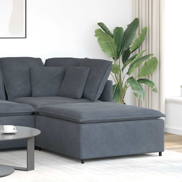 Modulares Sofa Fußhocker Dunkelgrau 100x100