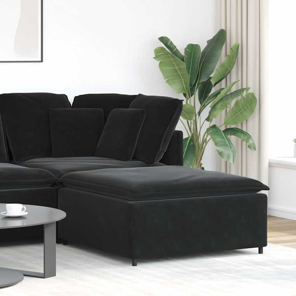Modulares Sofa Fußhocker Modul Schwarz