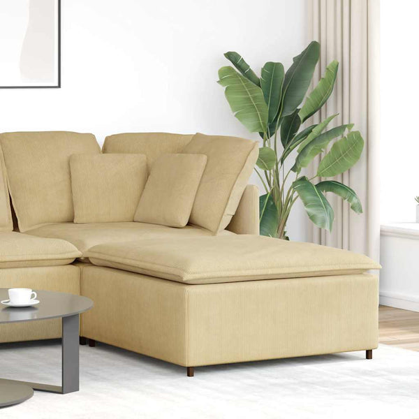 Modulares Sofa Fußhocker Modul Graugrün