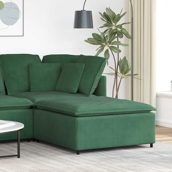 Modulares Sofa Fußhocker Modul Dunkelgrün