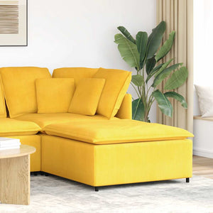 Modulares Sofa Fußhocker Modul Hellgelb