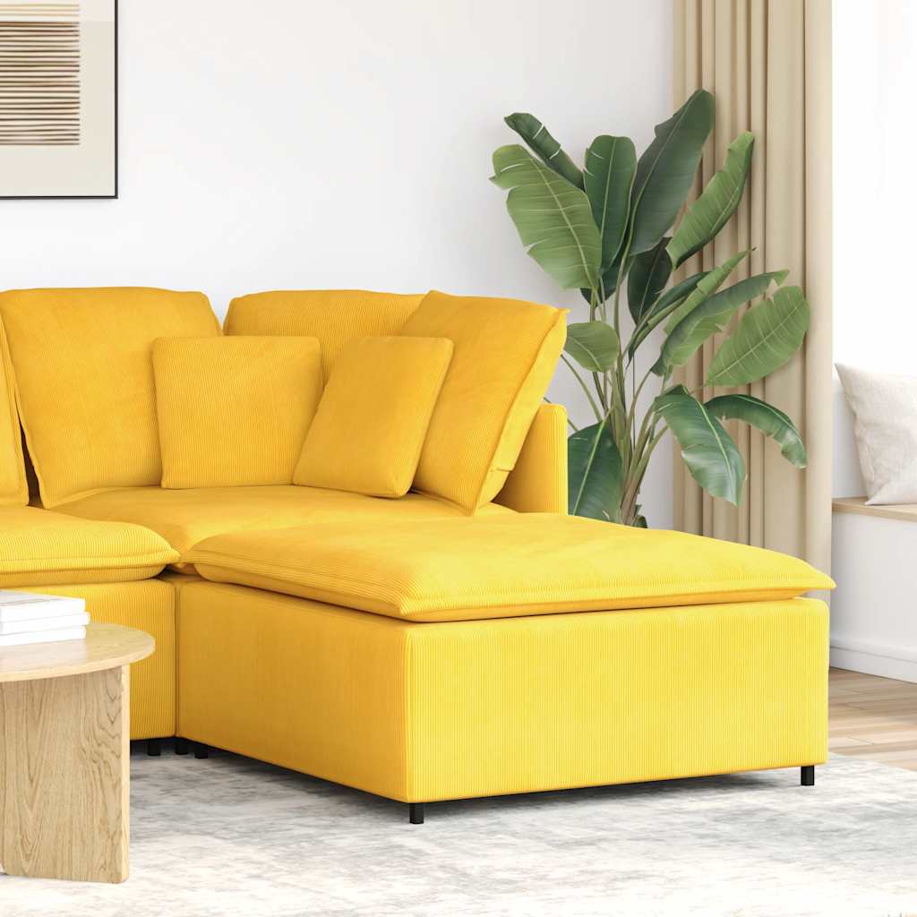 Modulares Sofa Fußhocker Modul Hellgelb