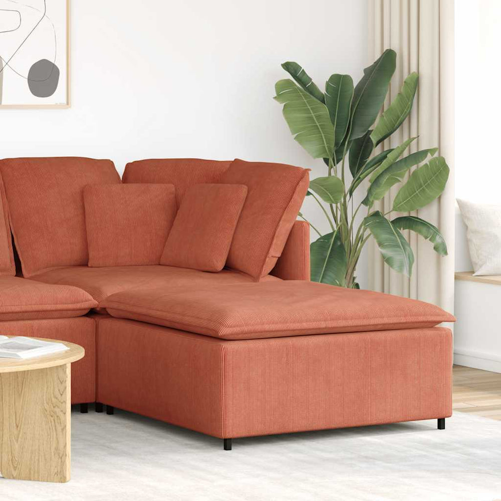 Modulares Sofa Fußhocker Rot Orange