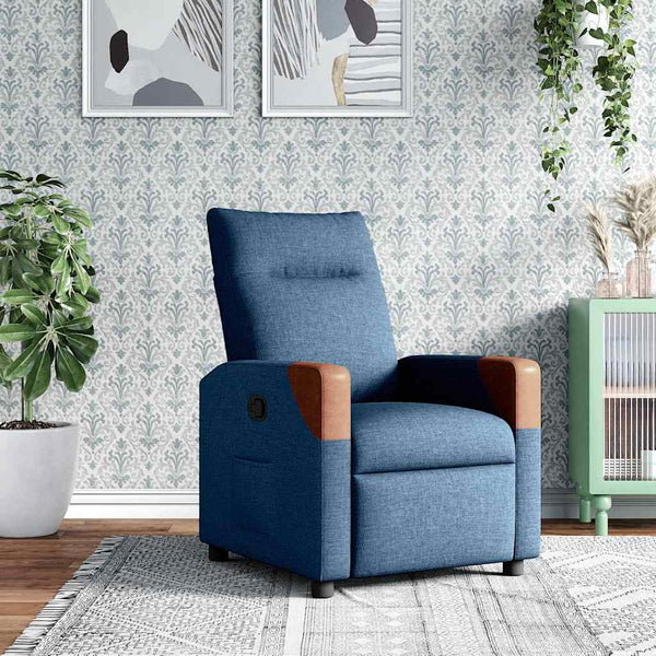 Blauer Relaxsessel Stoff