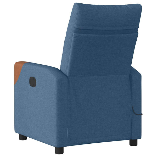 Massagesessel Blau Stoff Relaxsessel