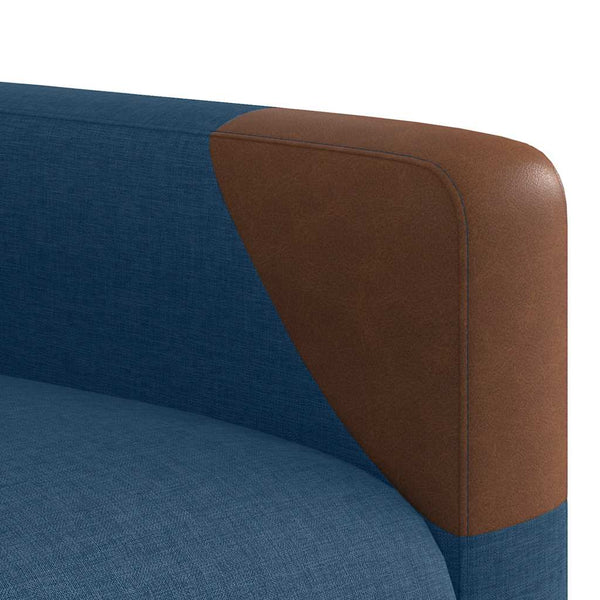 Massagesessel Blau Stoff Relaxsessel