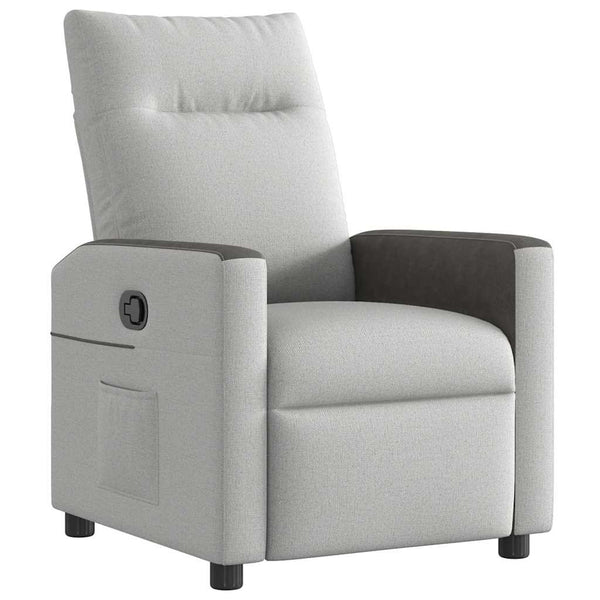 vidaXL Recliner Cloud Grey Fabric