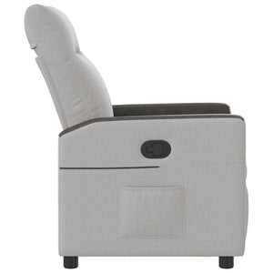 vidaXL Recliner Cloud Grey Fabric