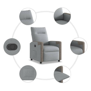 Relaxsessel Hellgrau Stoff