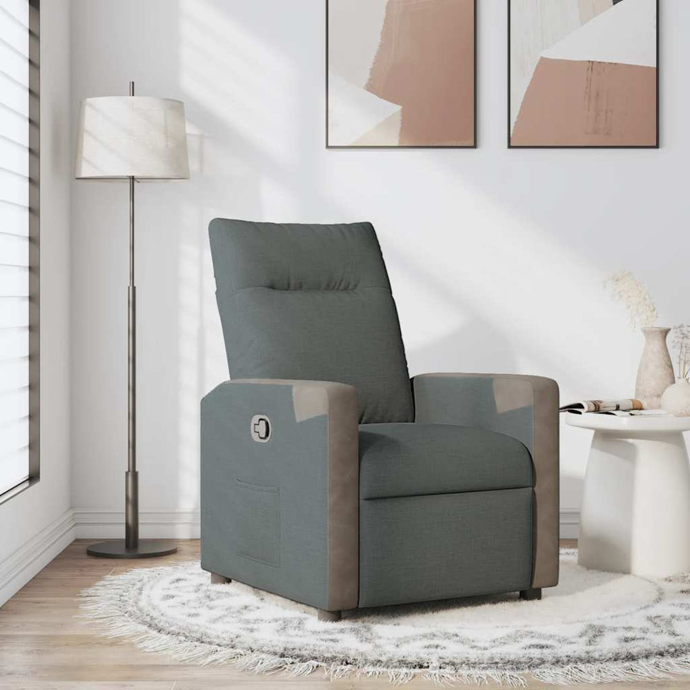 Relaxsessel Dunkelgrau Stoff