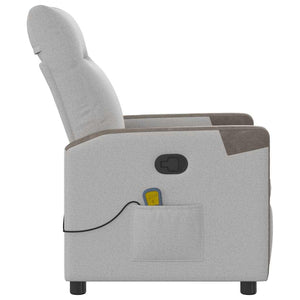 Massagesessel Wolkengrau Stoff