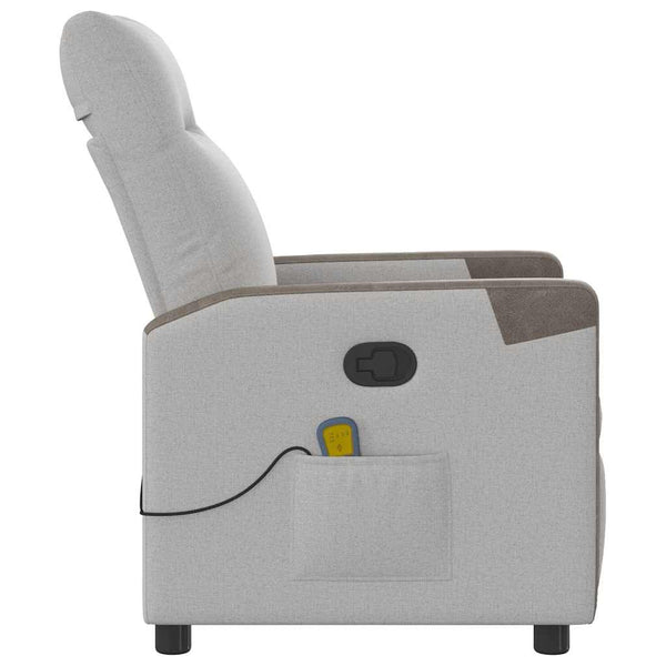 Massagesessel Wolkengrau Stoff