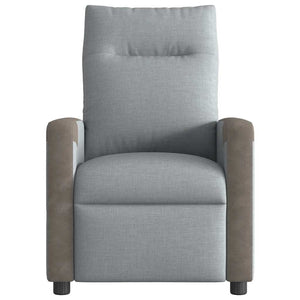 Massagesessel Hellgrau Stoff