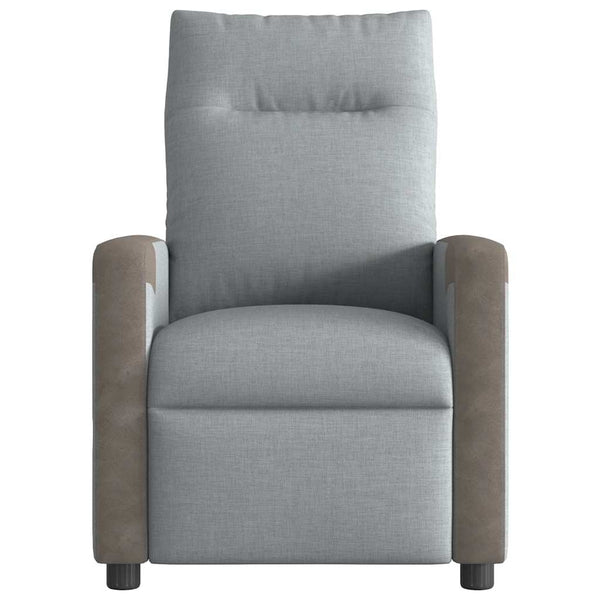 Massagesessel Hellgrau Stoff