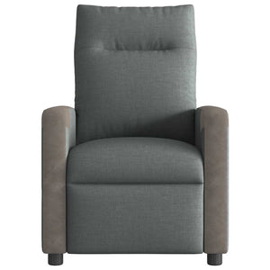vidaXL Massage Recliner Dark Gray Fabric