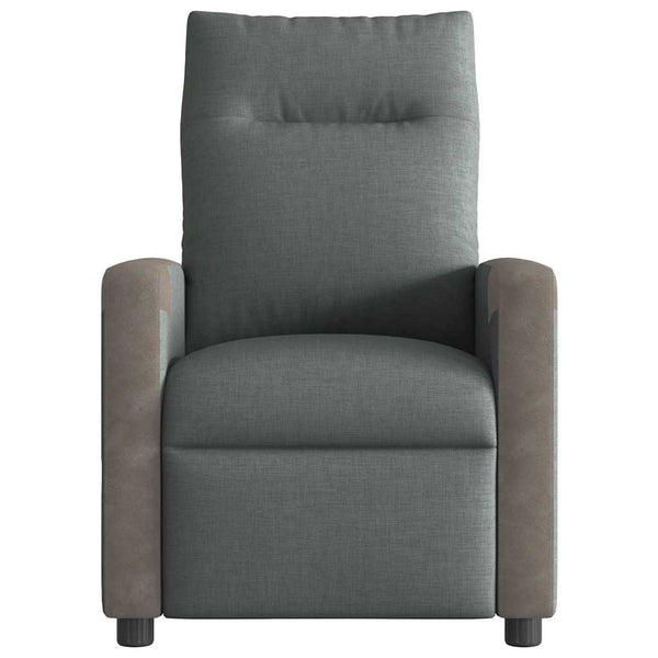 vidaXL Massage Recliner Dark Gray Fabric