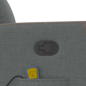 vidaXL Massage Recliner Dark Gray Fabric