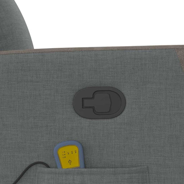 vidaXL Massage Recliner Dark Gray Fabric