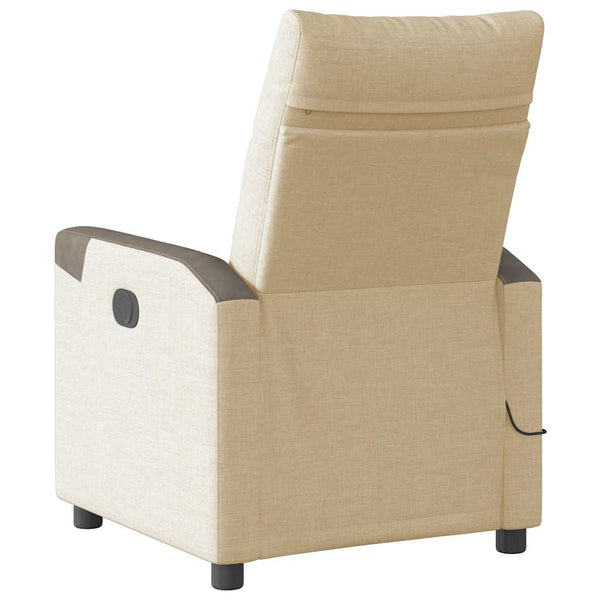 Massagesessel Creme Stoff