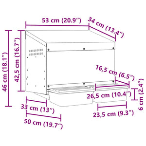 Hühner Nistkasten – 2 Fächer, Wandmontage