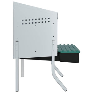 vidaXL Nichoir de poules 2 compartiments avec pieds Acier galvanisé