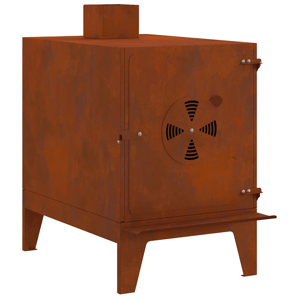 vidaXL Garden Oven 35x50x60 cm Corten Steel