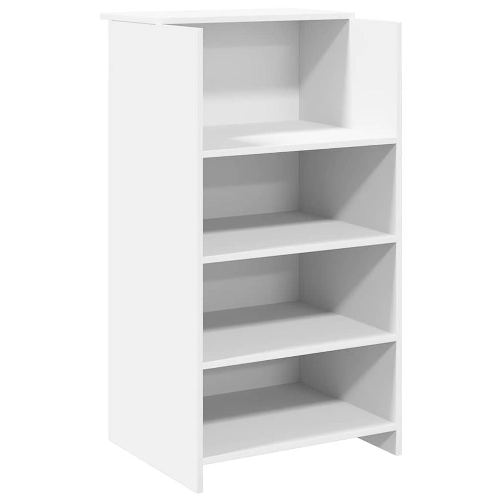 vidaXL Reception Desk White 55 x 50 x 103.5 cm Engineered Wood