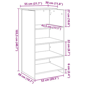 Empfangstheke Altholz-Optik 55cm