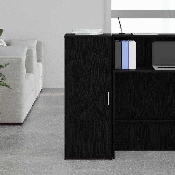 Schwarzer Lagerschrank, 40x45x103,5 cm